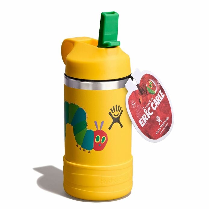 kids-12-oz-bottle-world-of-eric-carletm-r9 le26-w12-1000-kids-12-oz-wide-straw-cap-and-boot-yellow-caterpillar-angled-lid-open-withtag_1.jpg