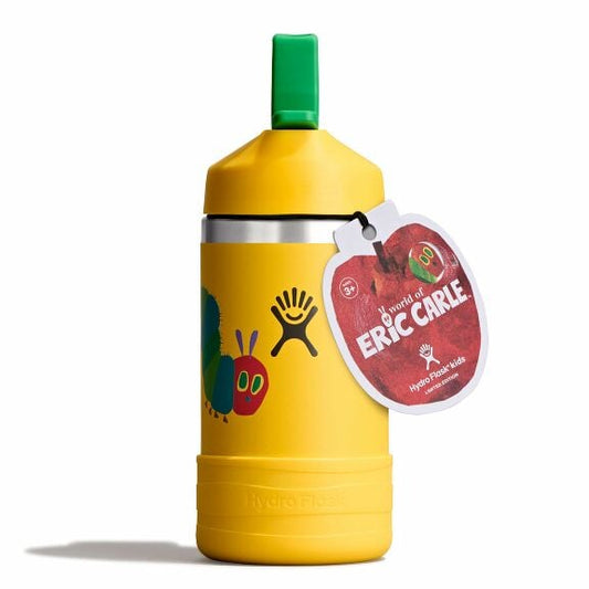 kids-12-oz-bottle-world-of-eric-carletm-r9 le26-w12-1000-kids-12-oz-wide-straw-cap-and-boot-yellow-caterpillar-straight-lid-open-withtag.jpg